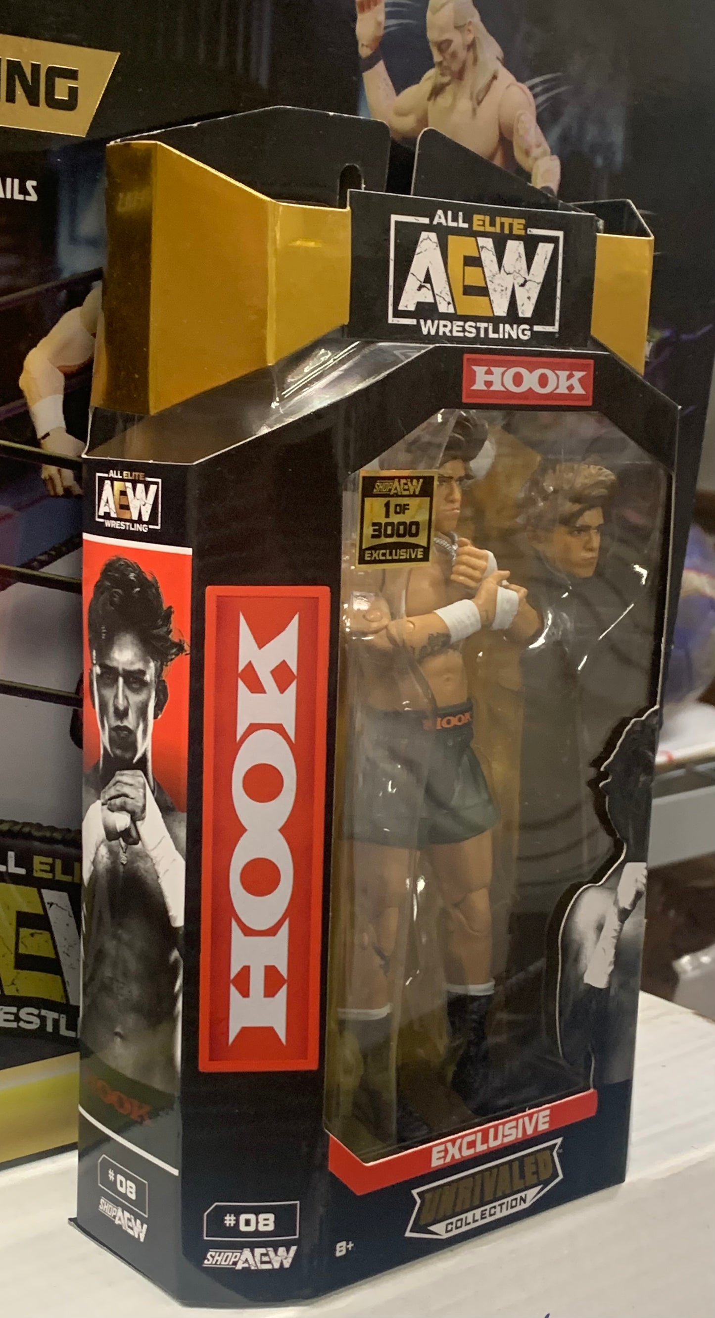 (FREE Defender Case Included) HOOK AEW Shop Exclusive Limited Edition Figure 1/3000