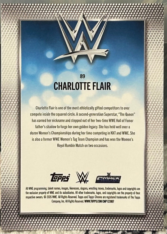 + Charlotte Flair 2026 WWE Topps Chrome Card