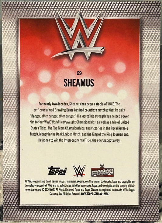 + Sheamus 2026 WWE Topps Chrome Card