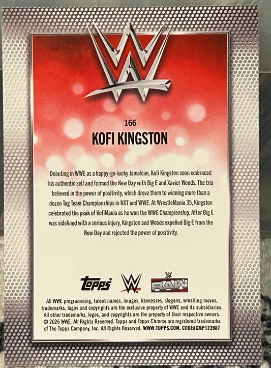 + Kofi Kingston 2026 WWE Topps Chrome Card
