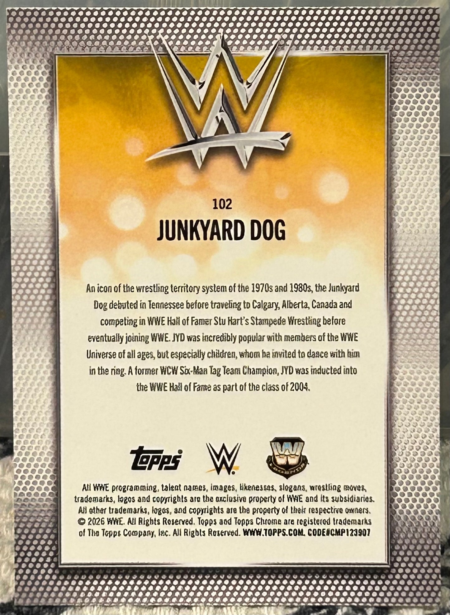 + Junk Yard Dog 2026 WWE Topps Chrome Card