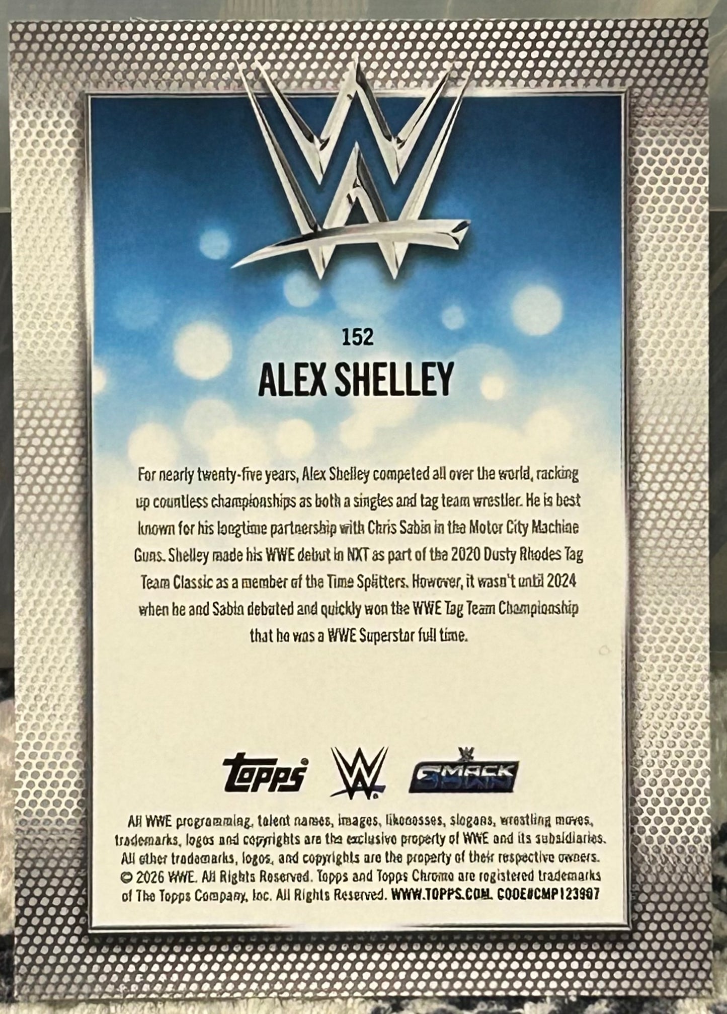 + Alex Shelley 2026 WWE Topps Chrome Card