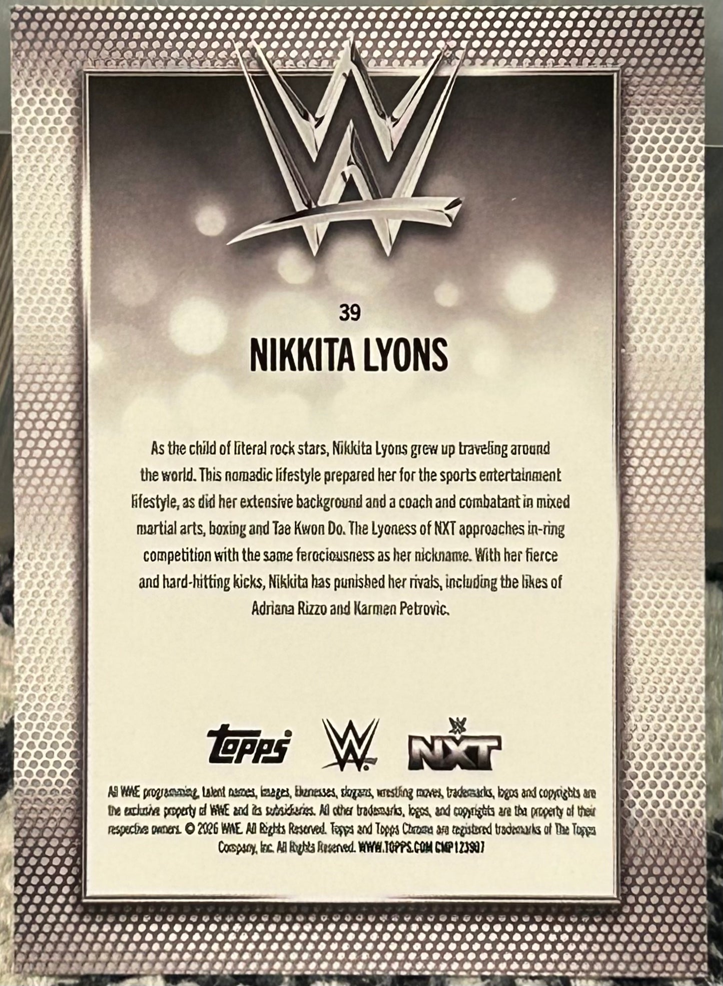 + Nikkita Lyons 2026 WWE Topps Chrome Card