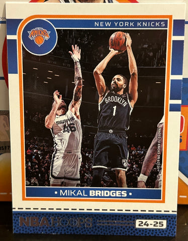 Mikal Bridges 2024-25 NBA Panini Hoops Basketball Card NY Knicks