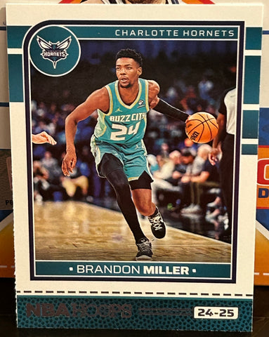 Brandon Miller 2024-25 NBA Panini Hoops Basketball Card Charlotte Hornets
