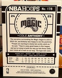 Cole Anthony 2024-25 NBA Panini Hoops Basketball Card Orlando Magic