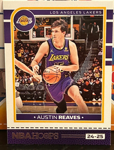 Austin Reaves 2024-25 Panini Hoops Card LA Lakers