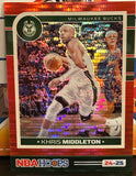 Khris Middleton 2024-25 Panini Hoops Chrome RED PULSAR Parallel Card #65/199