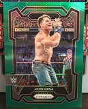John Cena 2024 WWE Panini Prizm GREEN REFRACTOR Card
