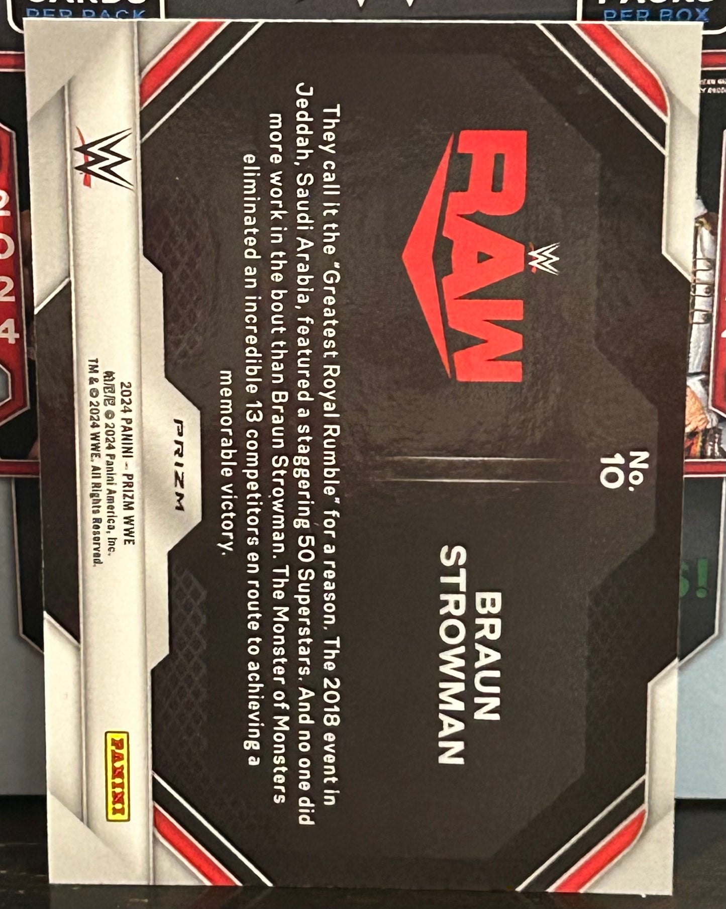 Braun Strowman 2024 WWE Panini Prizm Royal Rumble Green Card