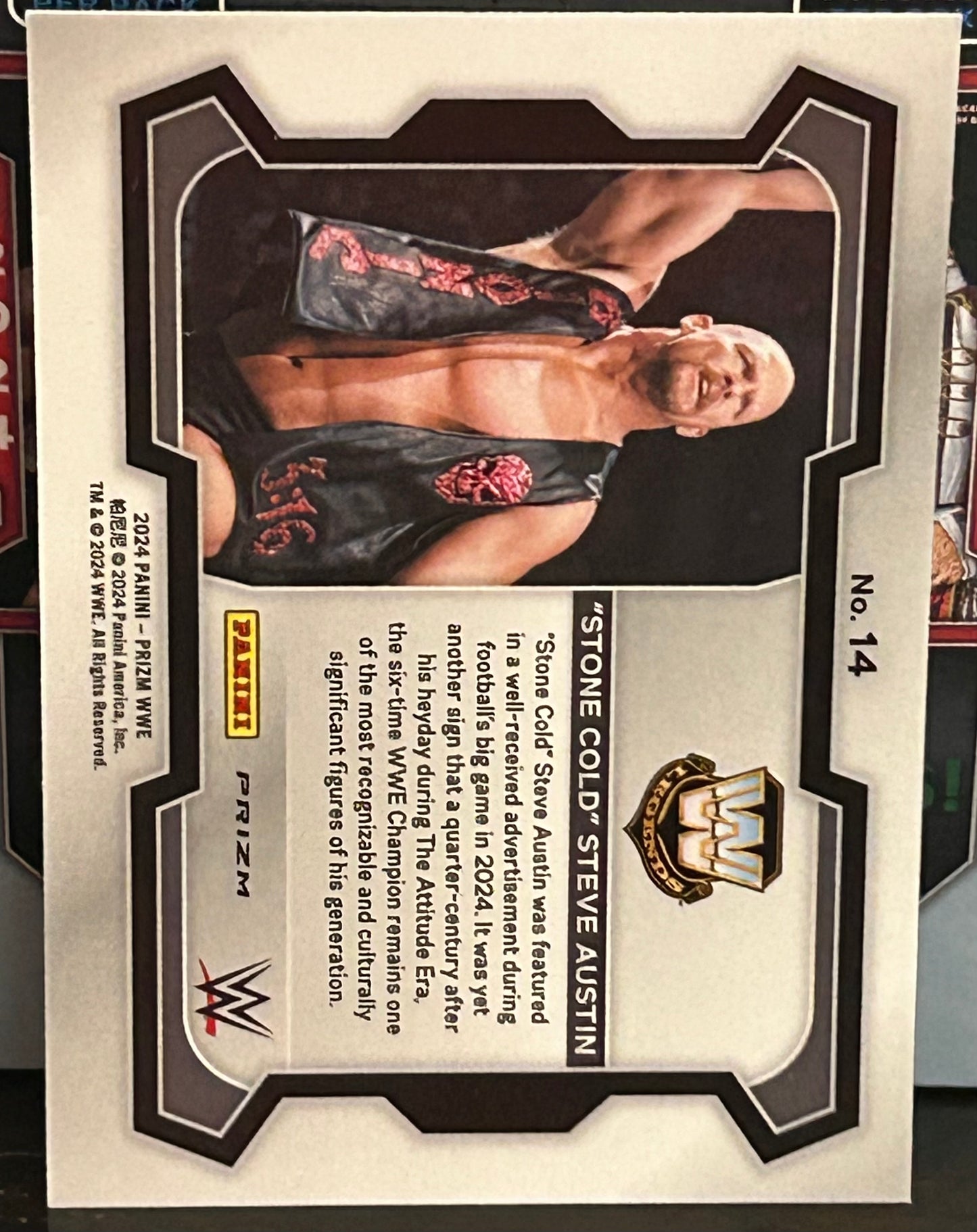 Stone Cold Steve Austin 2024 WWE Panini Prizm CRACKED ICE Green