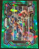 Zelina Vega 2024 WWE Panini Prizm Cracked Ice Green Refractor Card