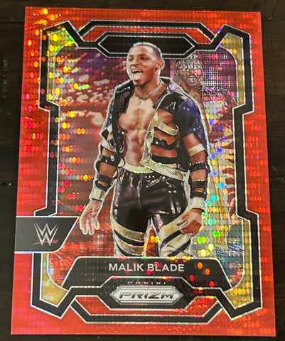 Malik Blade 2024 WWE NXT Panini Prizm RED PULSAR Rookie Refractor Card #206/399