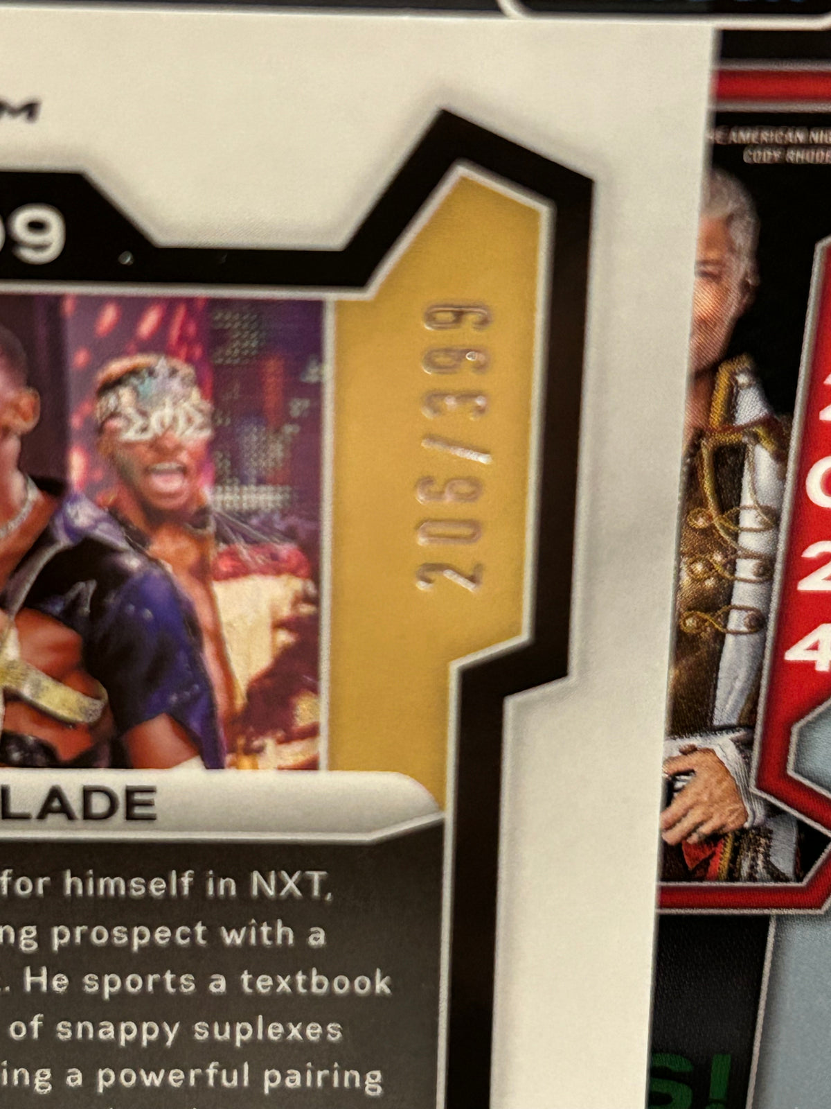Malik Blade 2024 WWE NXT Panini Prizm RED PULSAR Rookie #206/399
