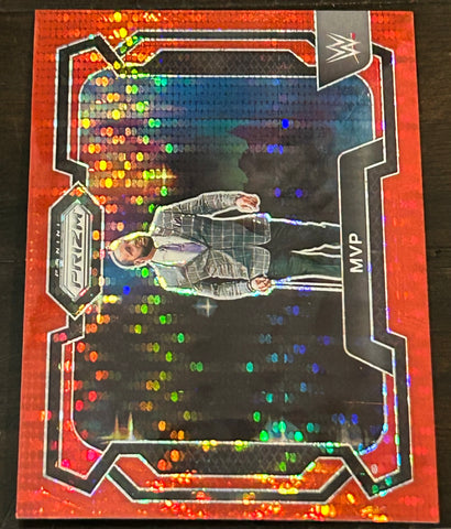 MVP 2024 WWE Panini Prizm RED PULSAR Refractor Card #102/399