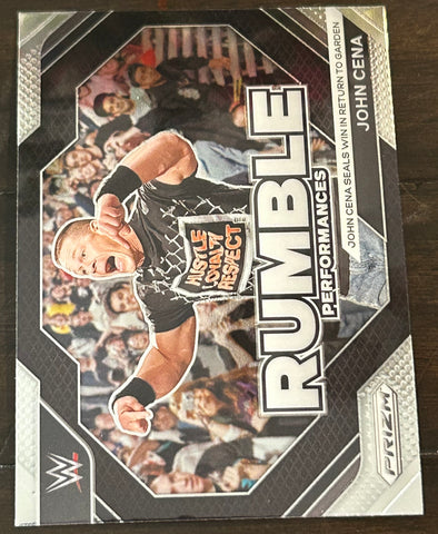 John Cena 2024 WWE Panini Prizm “Rumble Performance” Insert Card