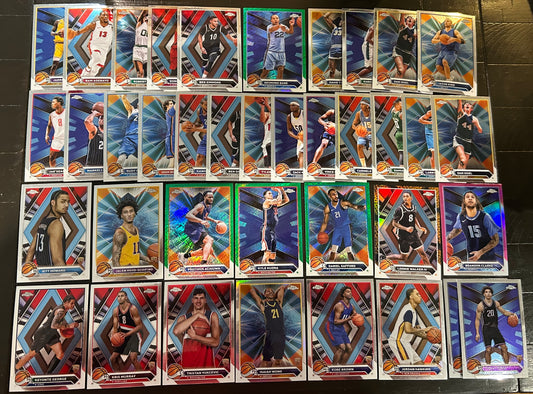 + 2023-24 Topps Chrome Basketball Card Lot (38 Cards) Rookies, Refractors & Stars
