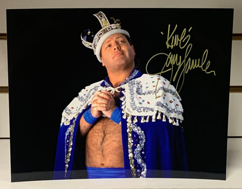 Jerry “The King” Lawler Signed 8x10 Color Photo WWE NWA