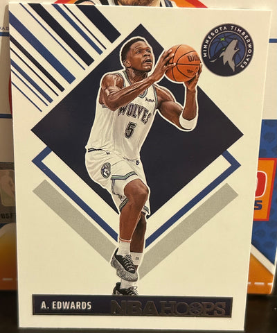 Anthony Edwards 2024-25 NBA Panini Hoops Card Minnesota Timberwolves