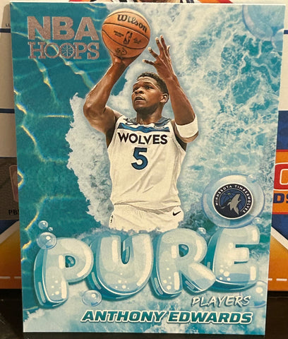Anthony Edwards 2024-25 NBA Panini Hoops “Pure Players” Insert Card Minnesota Timberwolves