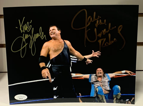 Jerry “The King” Lawler & Jake “The Snake” Roberts Dual Signed 8x10 Color Photo (JSA Authenticated)