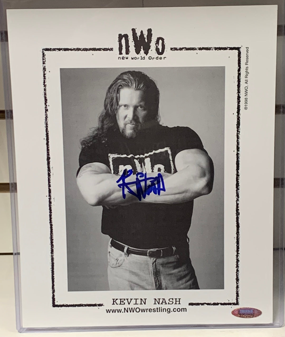 Kevin Nash Signed WCW NWO “Thin Paper” Official Promo (Tri-Star COA)