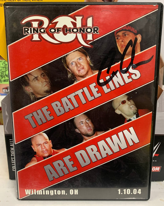 ROH Ring Of Honor DVD “The Battle Lines Are Drawn” 1/10/04 Signed by Colt Cabana