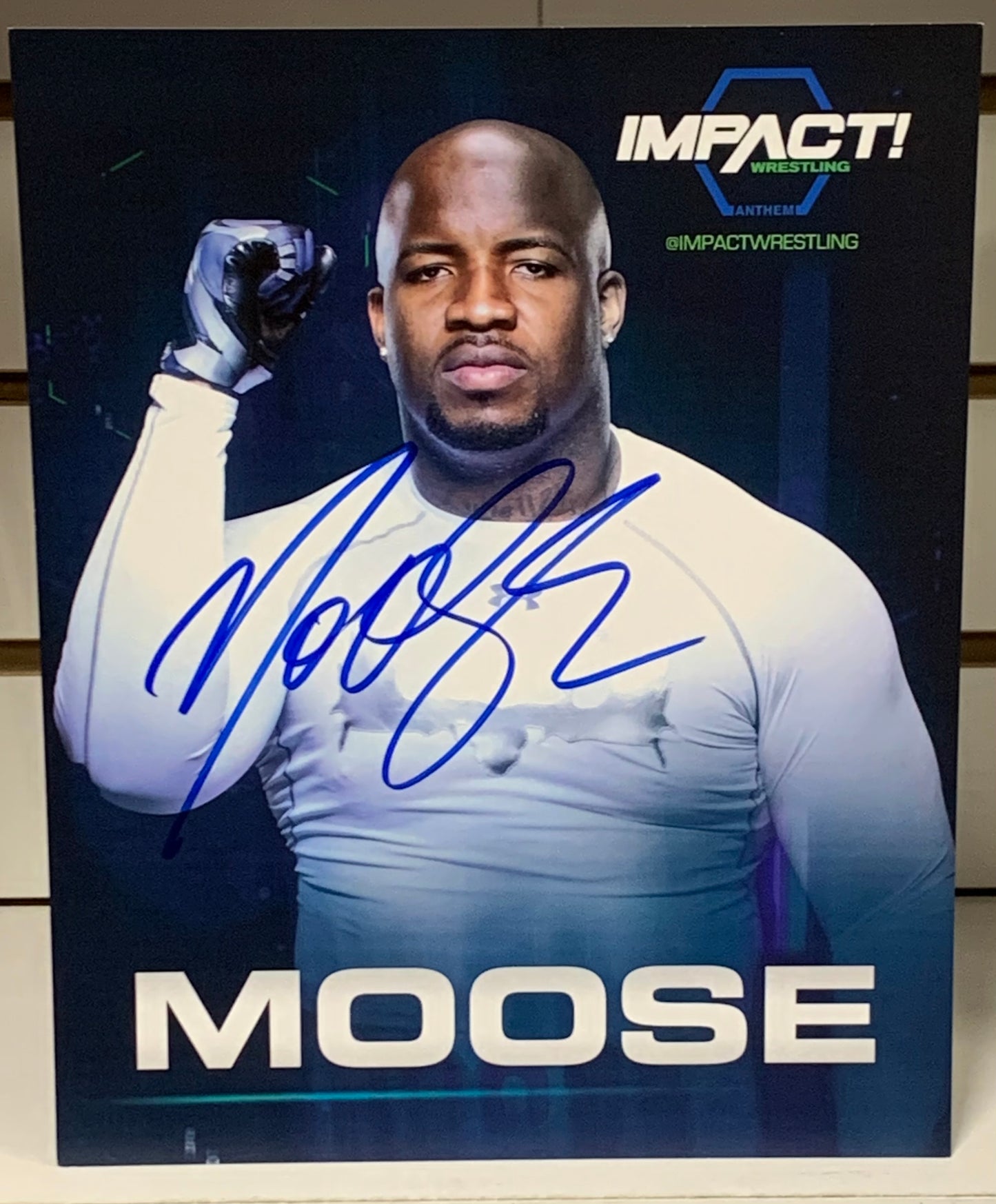 Moose Signed Photo TNA Impact Official Promo COA