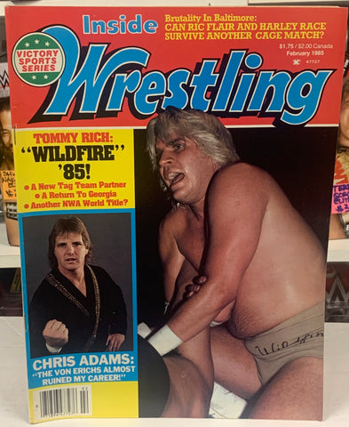 Inside Wrestling Magazine February 1985 WILDFIRE TOMMY RICH!!!