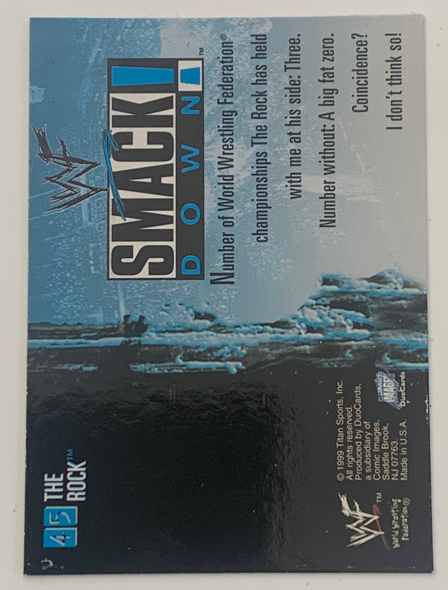 The Rock 1999 WWE Comic Images Card