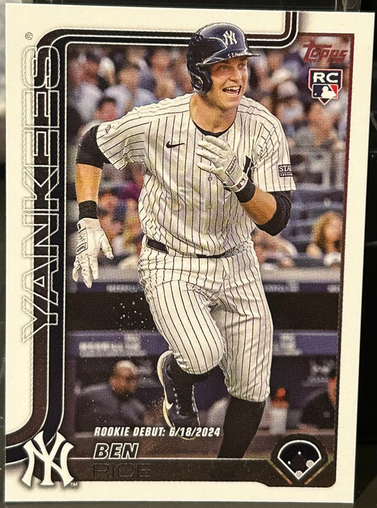 + Ben Rice 2025 Topps Update ROOKIE Card NY YANKEES