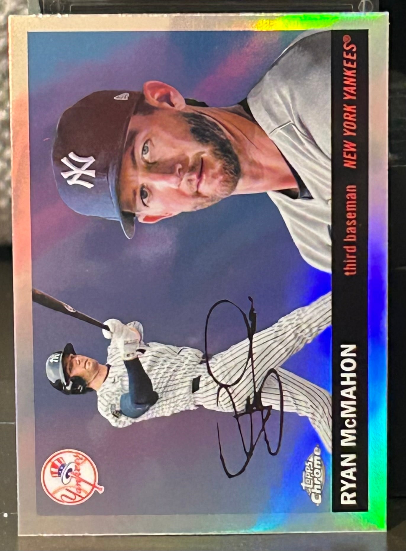 + Ryan McMahon 2025 Topps Chrome Platinum REFRACTOR Card NY YANKEES