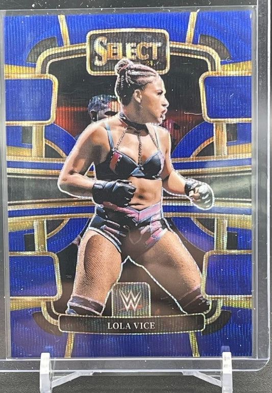 Lola Vice 2024 WWE Select Blue Wave Prizm Concourse Card #23/49 (Only 49 Made)
