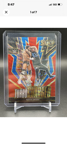 Kevin Owens 2024 WWE Panini Select Turbocharged Red Wave Prizm Insert Card #137/149 (Only 149 Made)