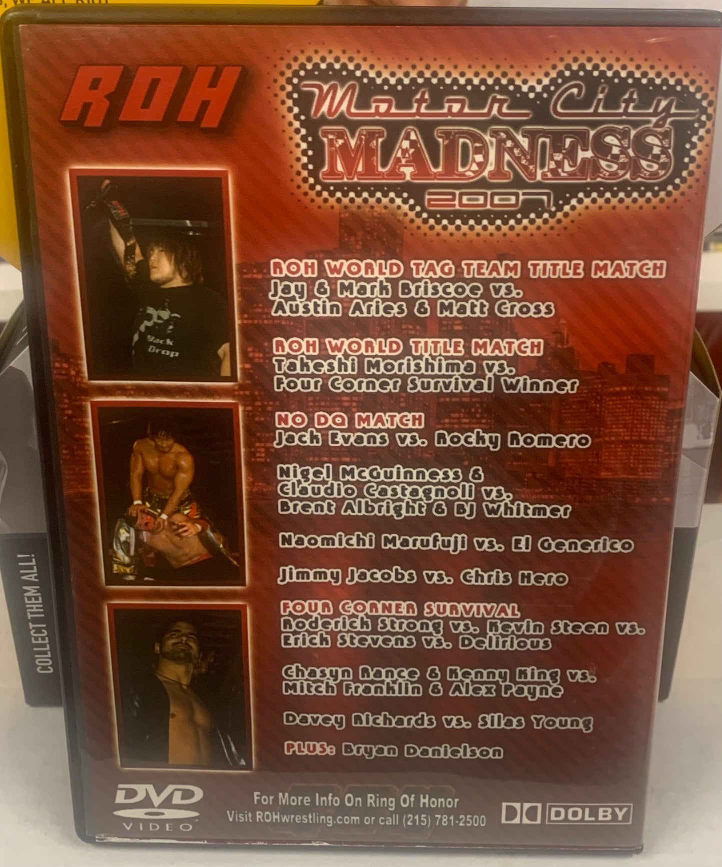 ROH Ring of Honor DVD Motor City Madness 2007 9/14/07 (Briscoes, Morishima, Aries)