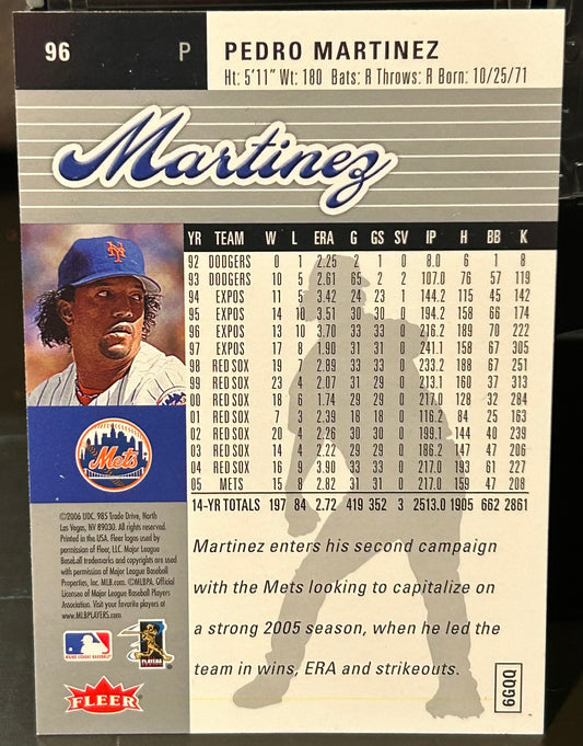 + Pedro Martinez 2006 Fleer Ultra Card NY METS
