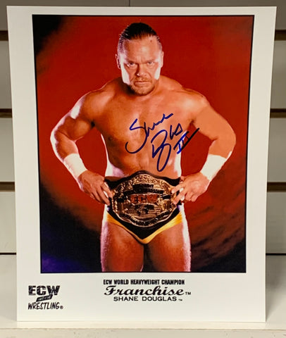 Shane Douglas Signed 8x10 Color Photo ECW WCW WWE