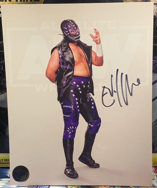 Evil Uno AEW Signed 8x10 Color Photo (Pro Wrestling Tee’s Certified)