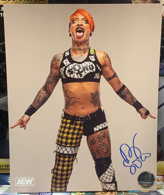 Ruby Soho AEW Signed 8x10 Color Photo (All Elite Crate Certified)