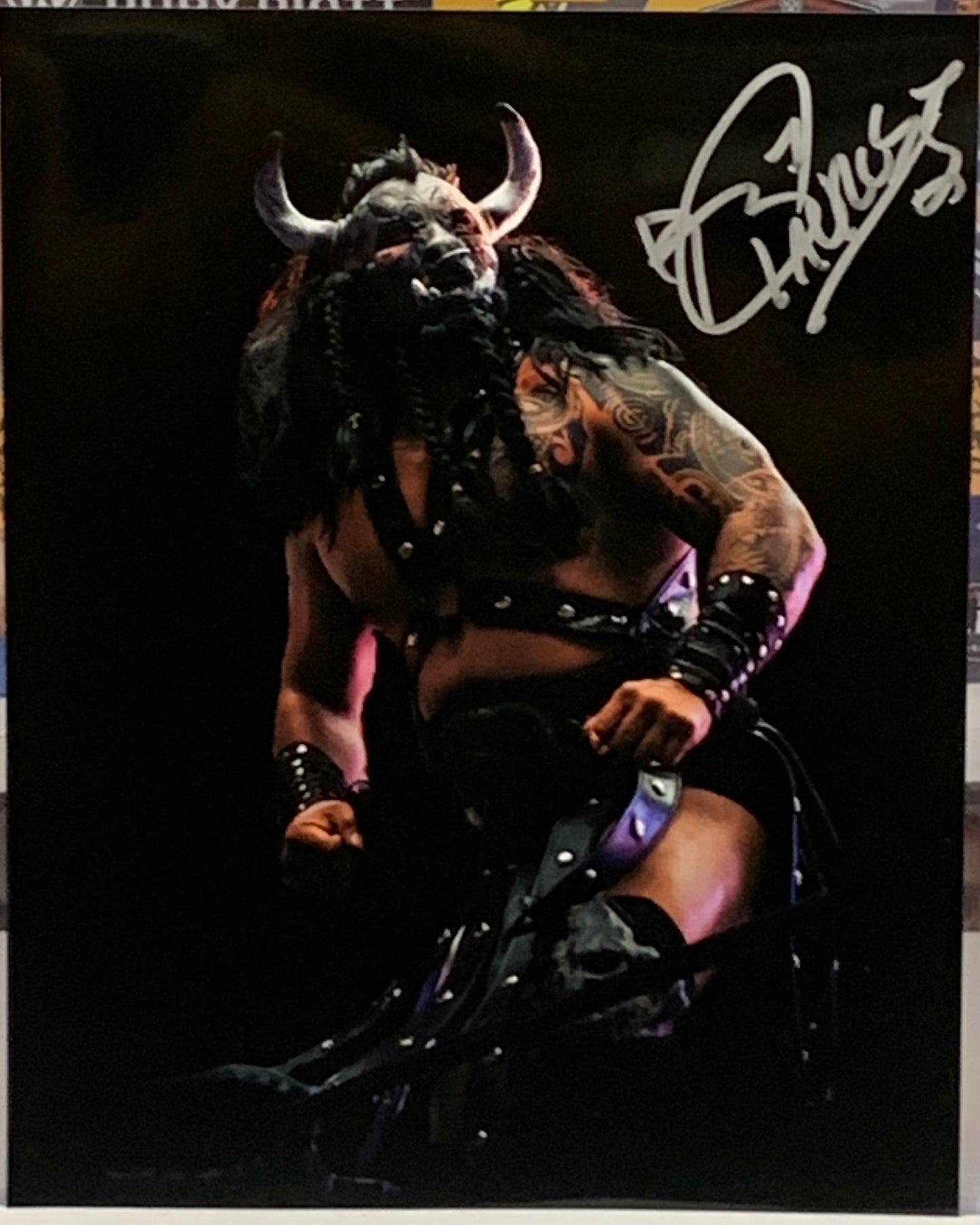 The Beast Mortos aka Black Taurus Signed 8x10 Color Photo AEW (Comes w/COA)!!!