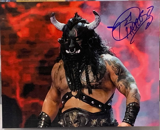 The Beast Mortos aka Black Taurus Signed 8x10 Color Photo AEW (Comes w/COA)!!!