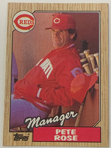 Pete Rose 1987 Topps Manager Card