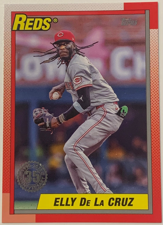 Elly De La Cruz 2025 Topps (1990 35th Anniversary) Insert Card REDS
