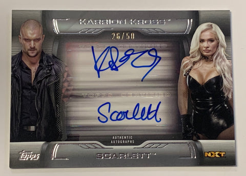 Karrion Kross & Scarlett 2021 WWE NXT Topps Dual Signature Card #26/50 (Only 50 Made)!!!