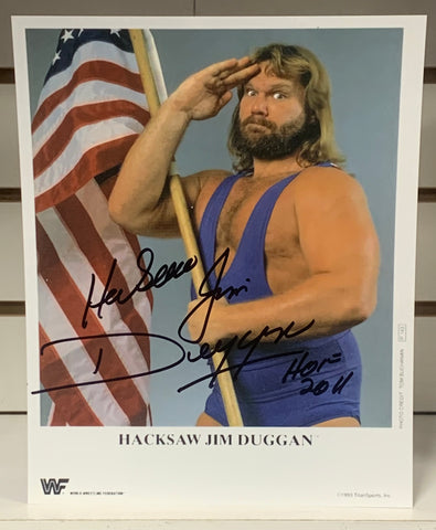 Hacksaw Jim Duggan Signed 8x10 Photo (WWE Hallbof Fame)