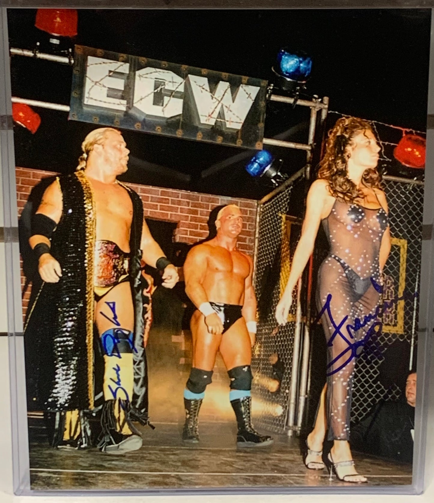 Francine & Shane Douglas Dual Signed 8x10 Color Photo ECW COA