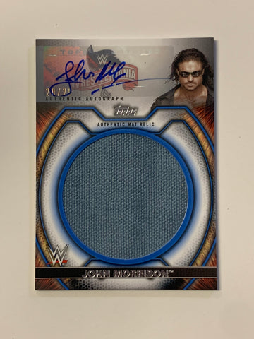 John Morrison 2021 WWE Topps Mat Relic Autograph Card #20/25 (Only 25 Made)!!!