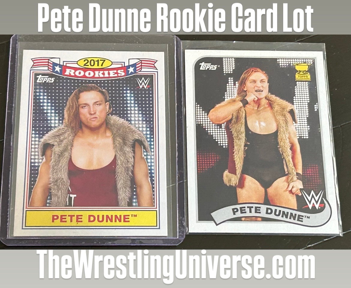 * Pete Dunne WWE Rookie Card Lot (2 Different Cards)