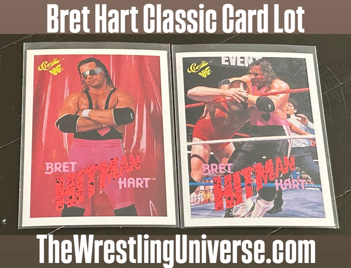 * Bret “The Hitman” Hart WWE Classic Card Lot (2 Different Cards)*