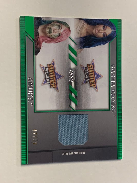 Sasha Banks & Asuka 2021 WWE Topps Undisputed Authentic Match-Up Relic #/50